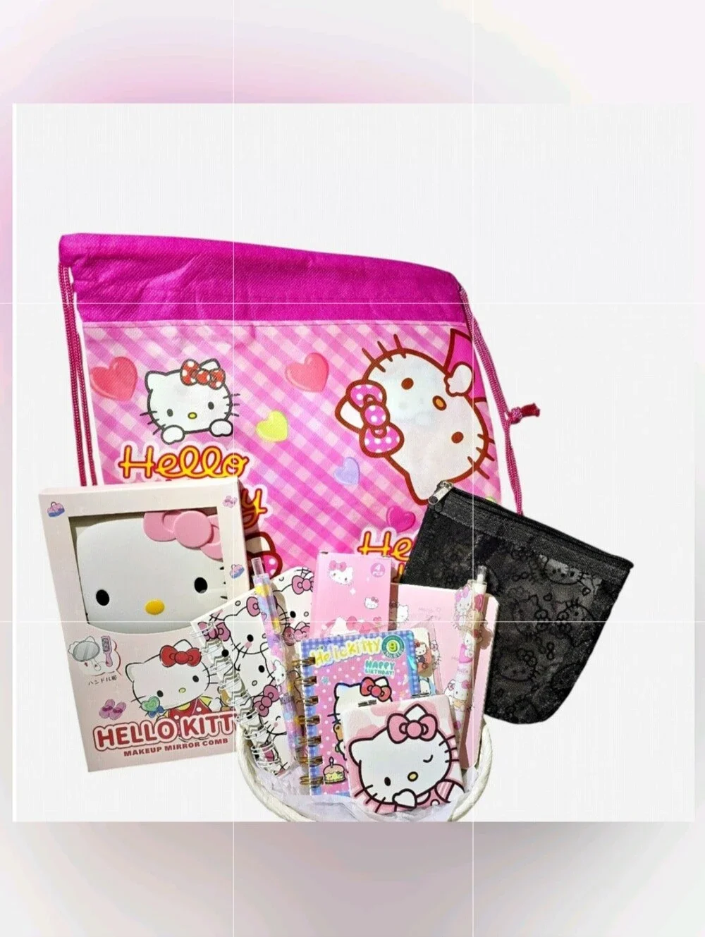 Hello Kitty 10 Piece UItimate Kawaii Stationary - Travel Bundle NEW